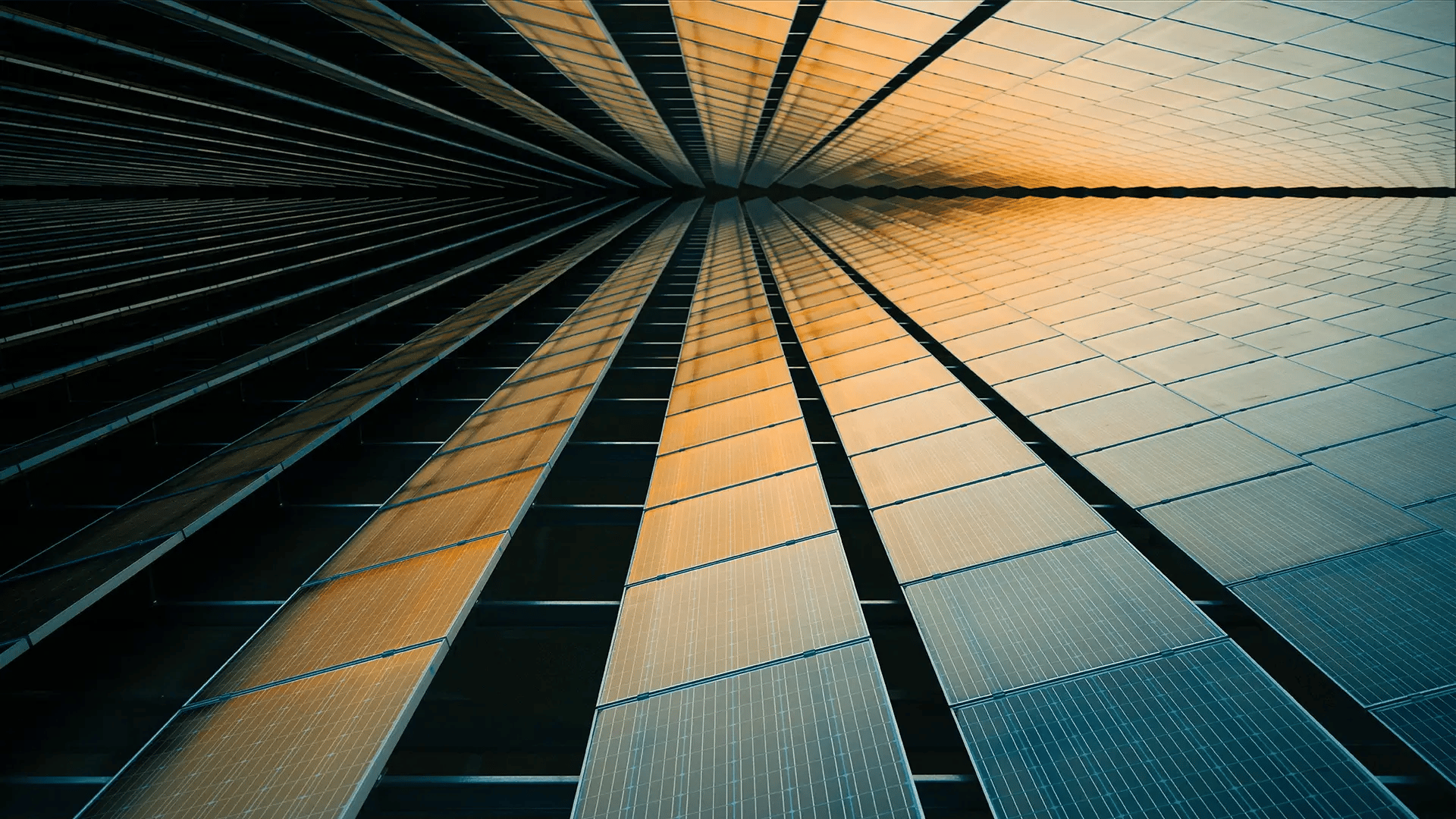 Vertical solar panels modern design