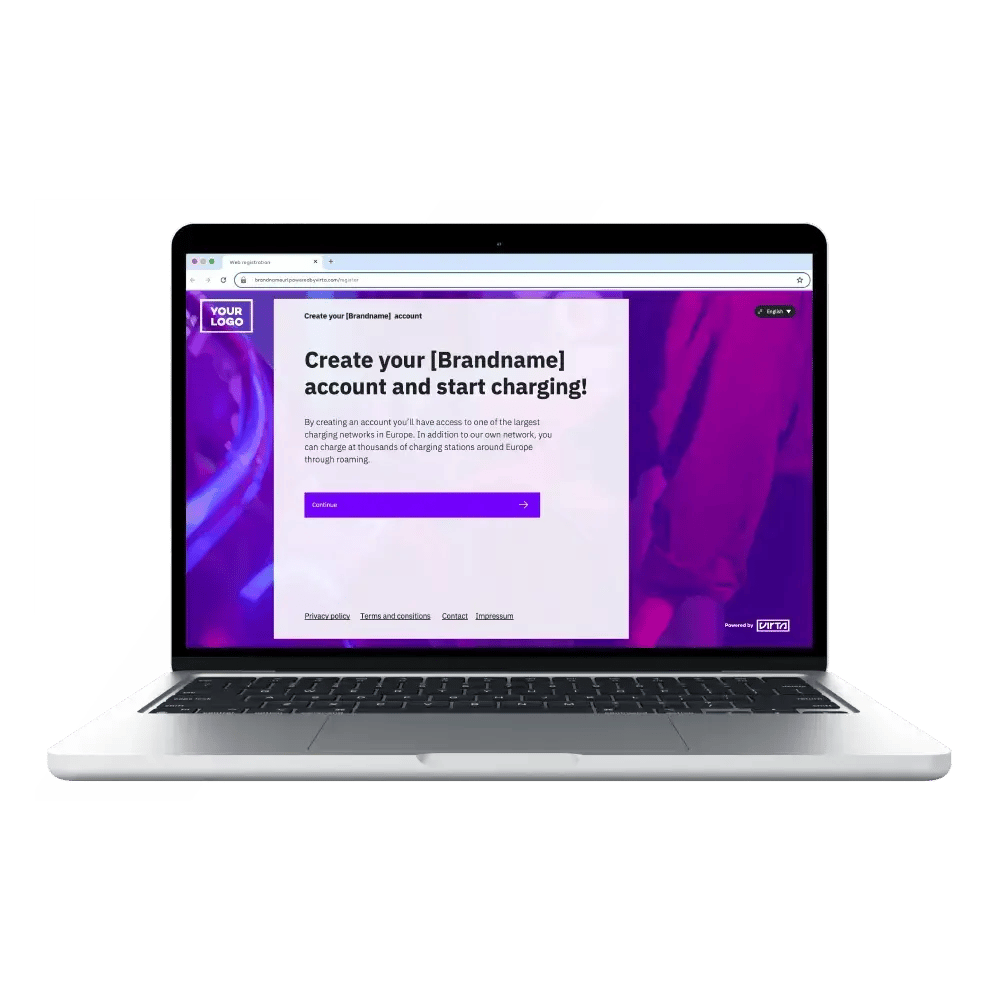 Branded registration page your logo