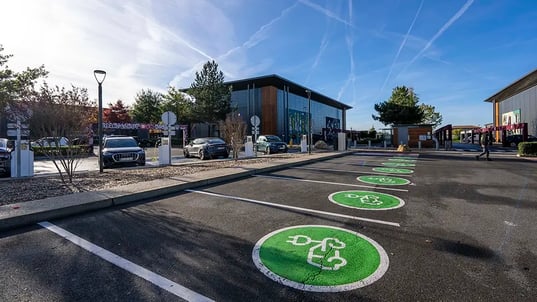 Frey dedicated EV parking spots charging stations