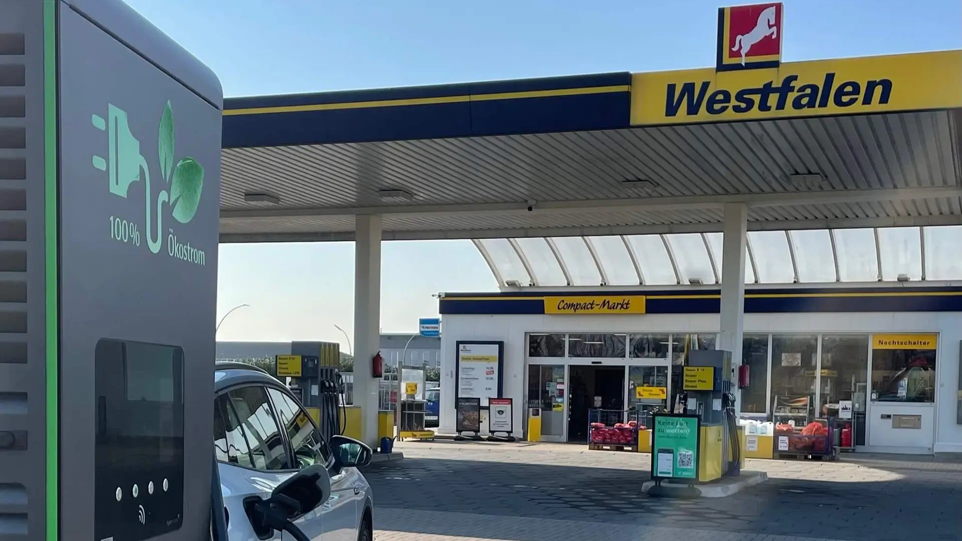 Westfalen petrol station EV charger