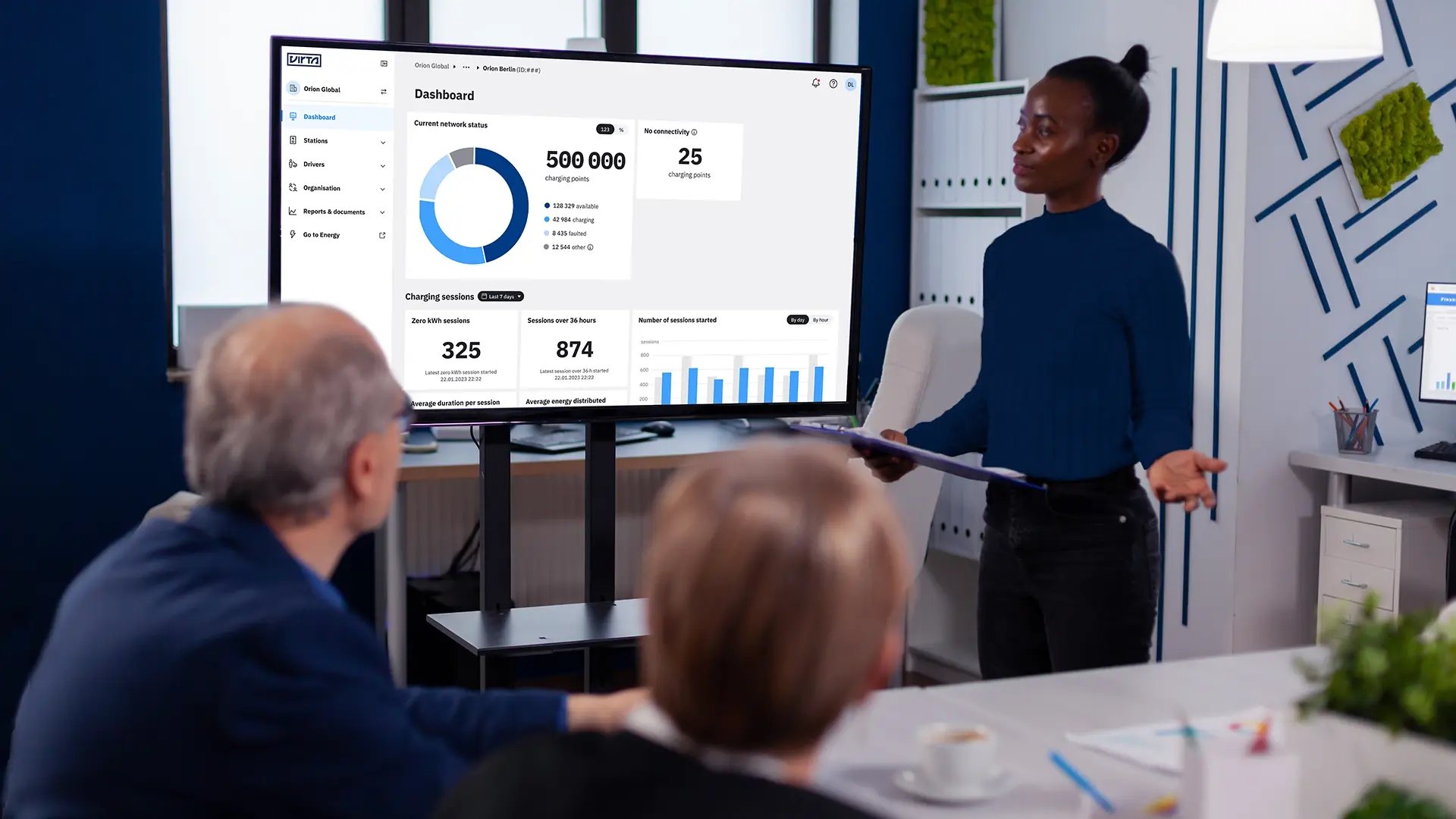 woman-presenting-virta-hub-in-meeting