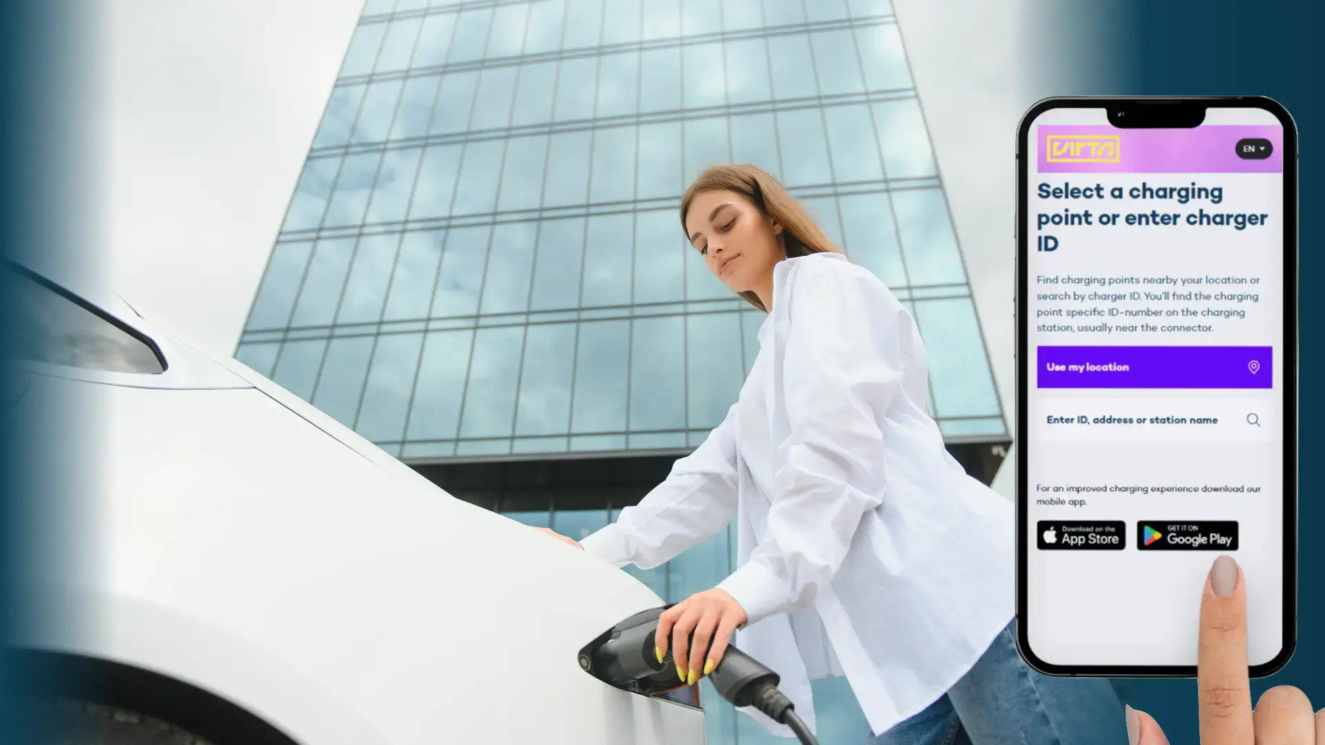 changelog-apple-and-google-pay-for-otp-on-smartphone-mockup-in-the-background-young-woman-charging-ev